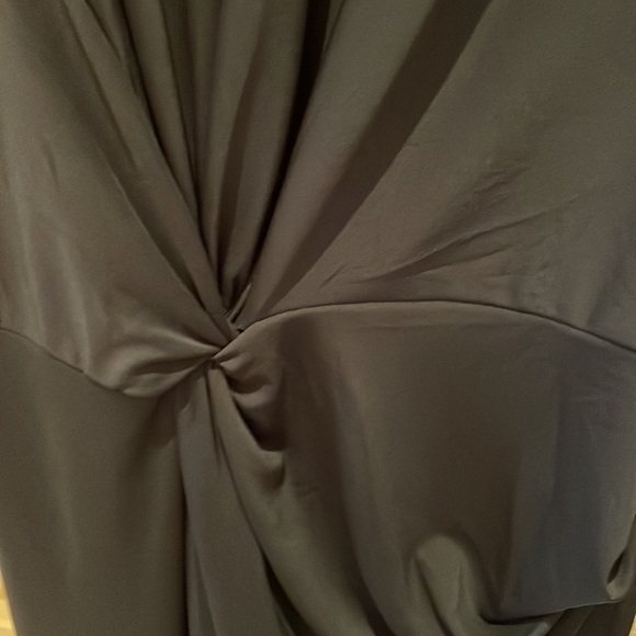 Banana Republic long black tank dress gorgeous drape. Size L - Picture 4 of 5